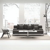 One Corner Three Seater Office Leather Lounge Sofa - Gavisco Office Furniture